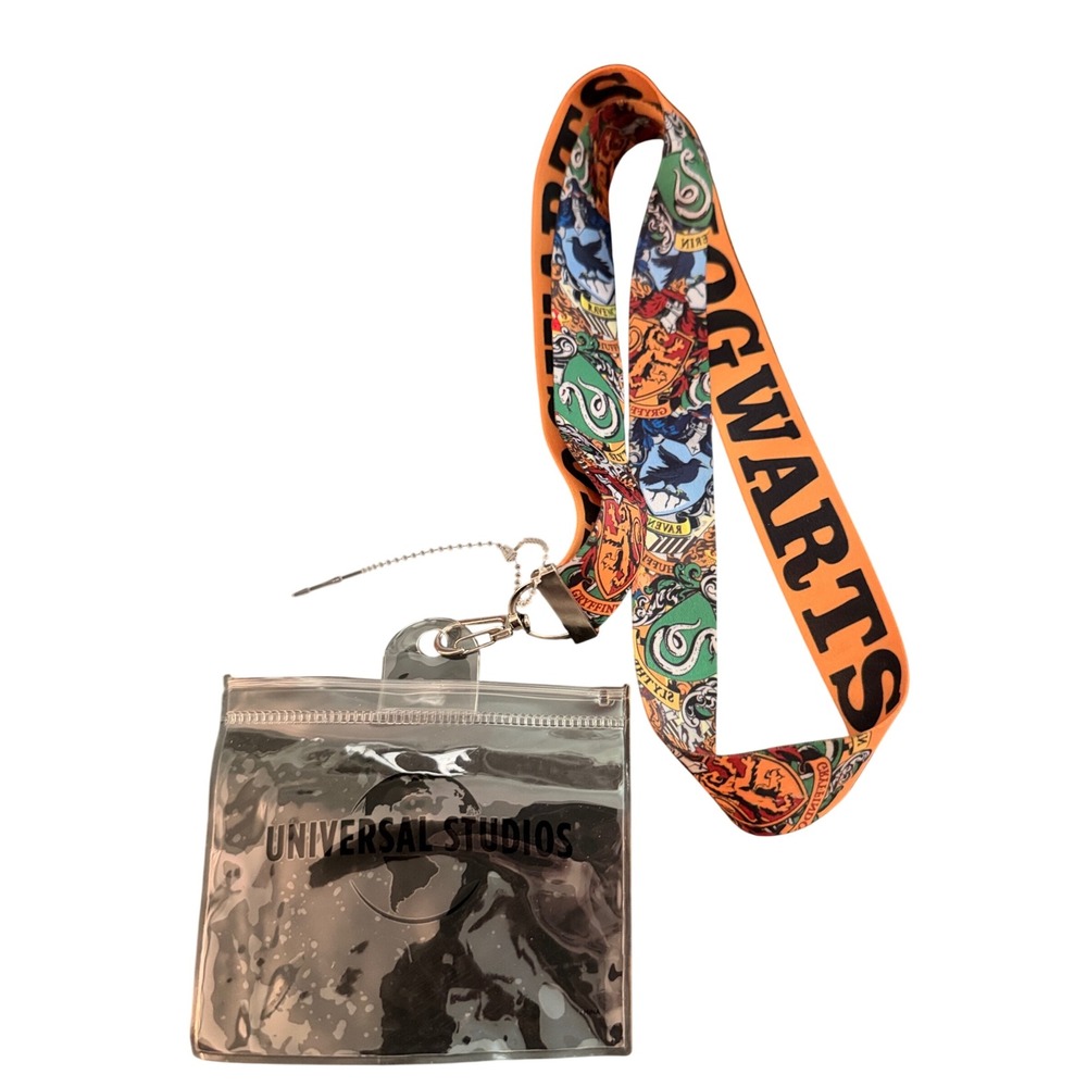 Universal Studios Hogwarts Lanyard Clear Pouch Harry Potter Theme‎ Park
